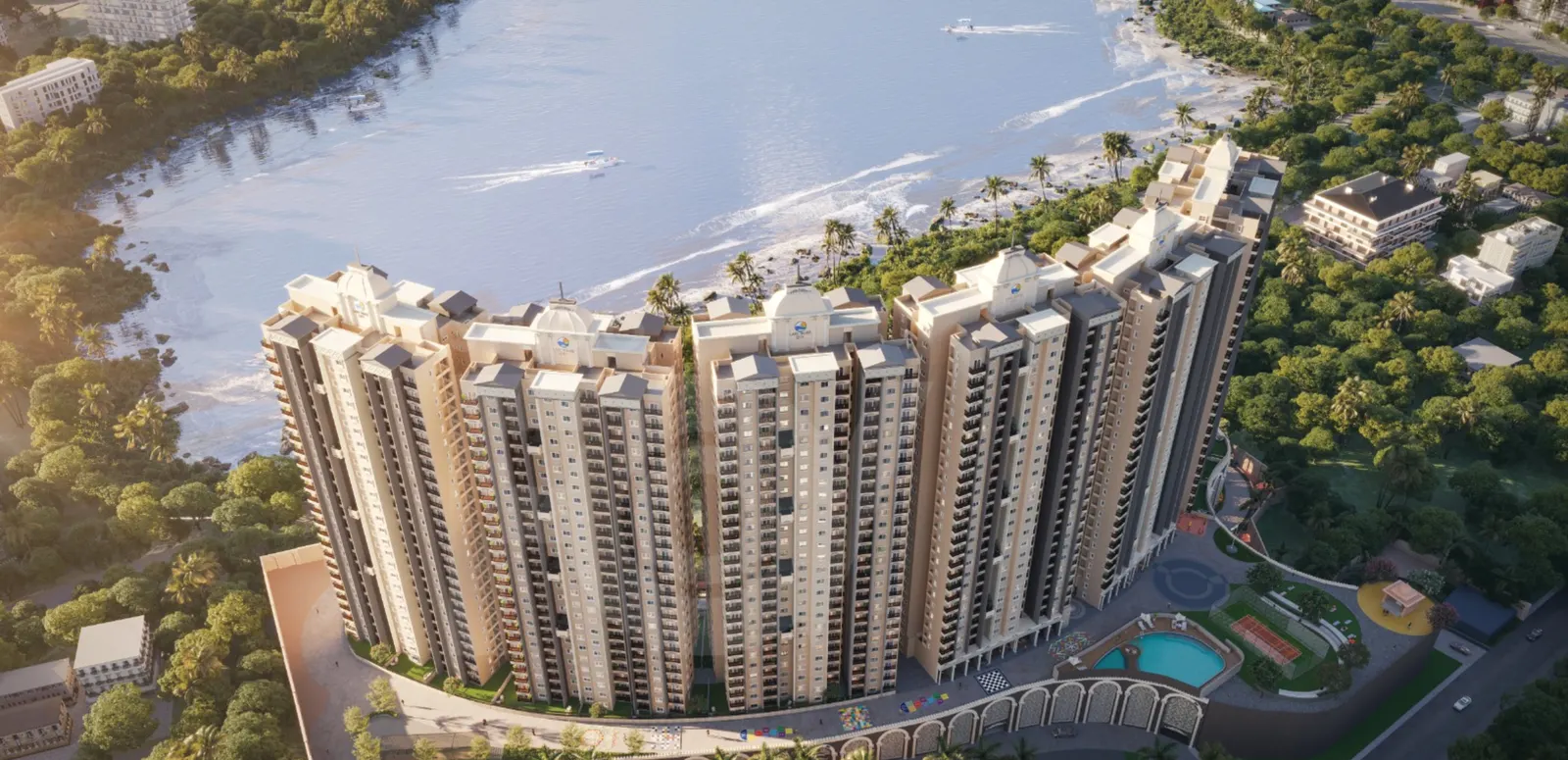 Aerial view of Lake Ridge City and Jambhulwadi Lake – Lake Ridge City