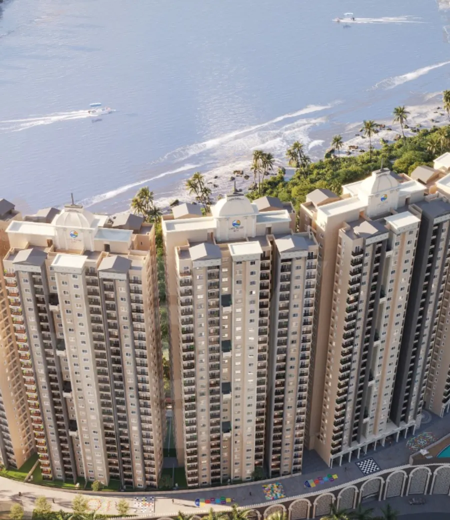 Lake Ridge City towers beside Jambhulwadi Lake, Ambegaon