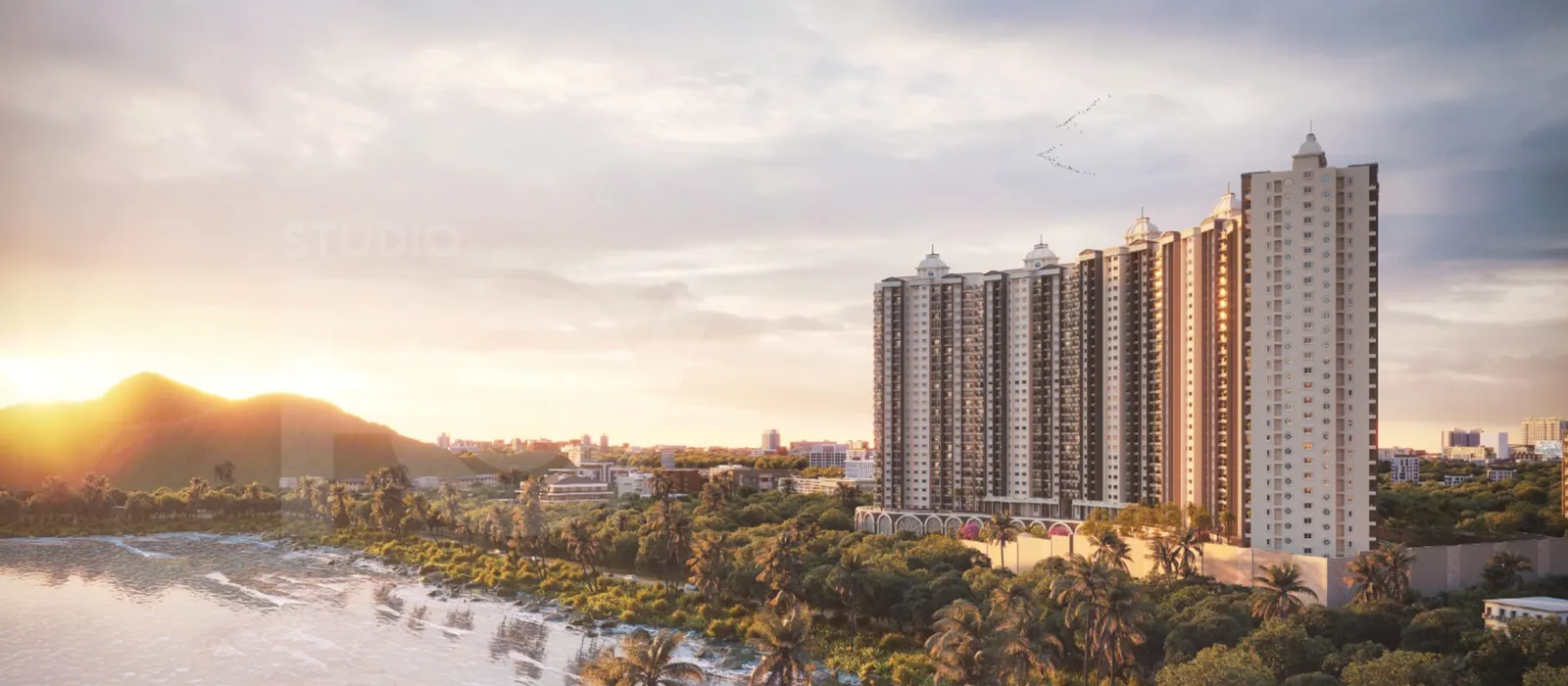 Lake Ridge City at sunrise, Ambegaon